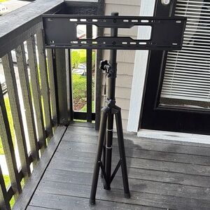 Adjustable Black TV Stand